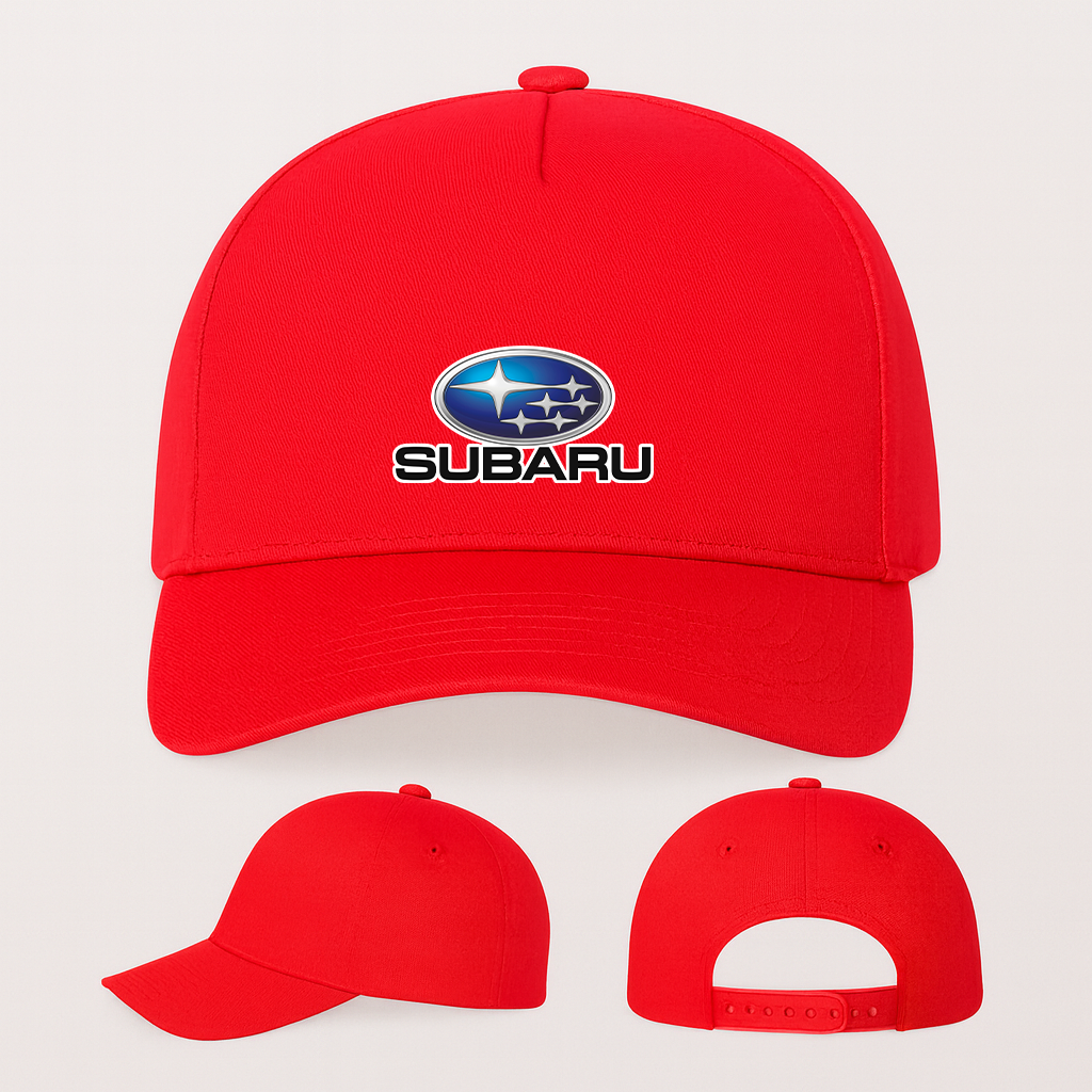 Subaru Car Five Panel Twill Snapback Cap